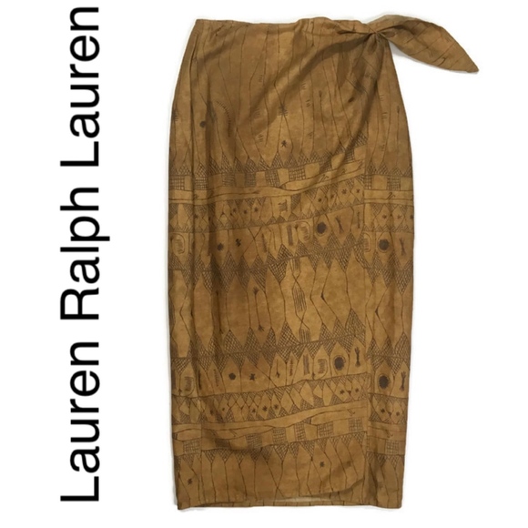 Lauren Ralph Lauren Dresses & Skirts - Lauren Ralph Lauren linen wrap skirt